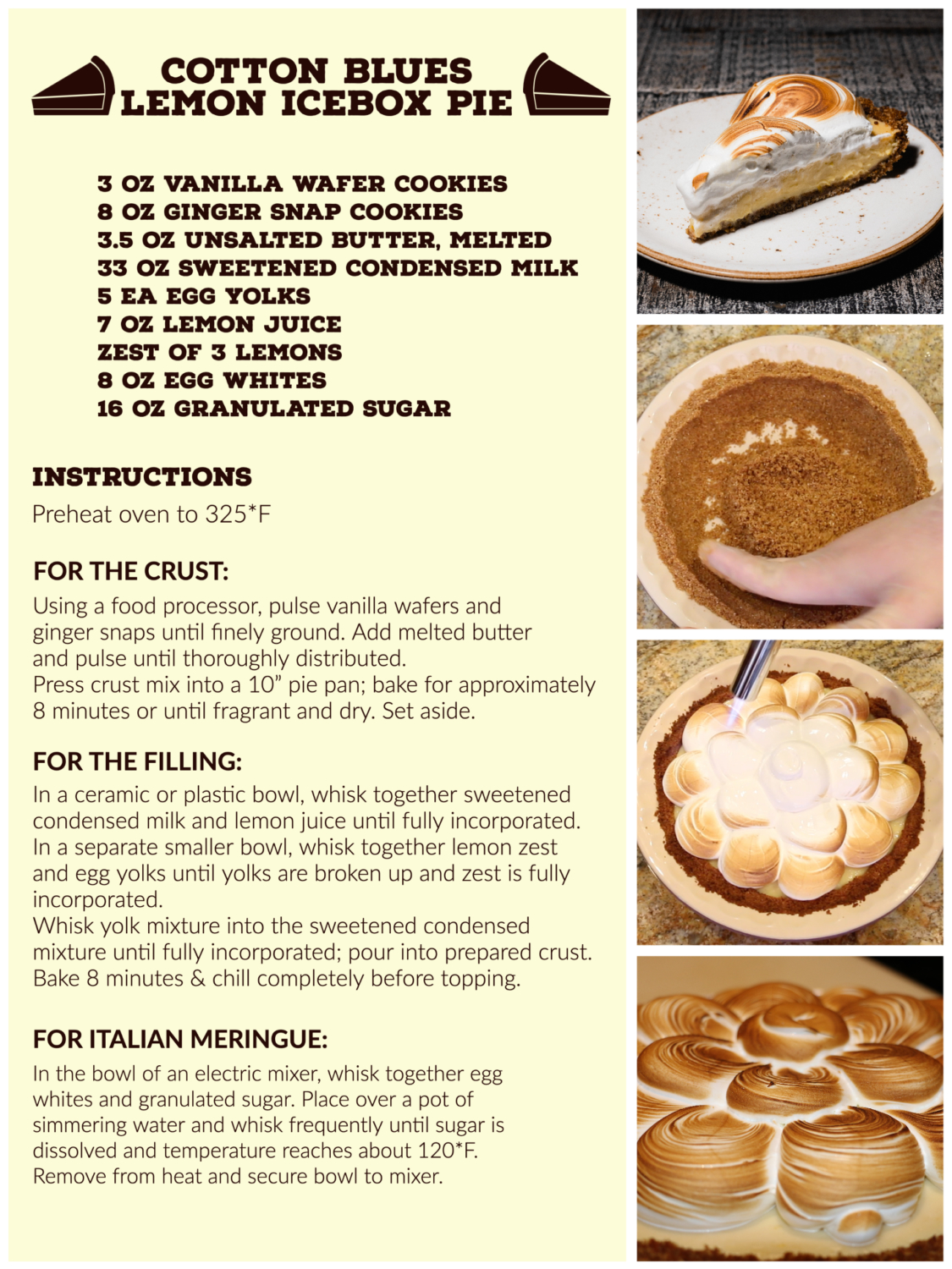 Recipe Cotton Blues Lemon Icebox Pie Cotton Blues